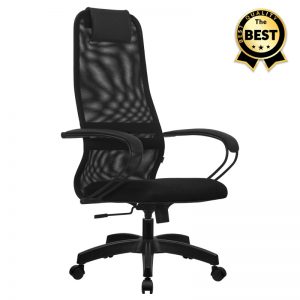 GP008-0003 - Καρέκλα γραφείου Prince Megapap με ύφασμα Mesh χρώμα μαύρο 66
