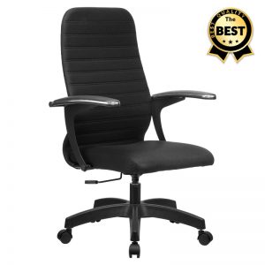 GP008-0015 - Καρέκλα γραφείου Melani Megapap με διπλό ύφασμα Mesh χρώμα μαύρο 66