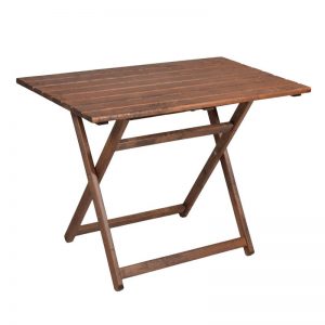 GP013-0021 - Τραπέζι πτυσσόμενο Klara Megapap από ξύλο οξιάς σε χρώμα καρυδί εμποτισμού 100x60x71εκ.