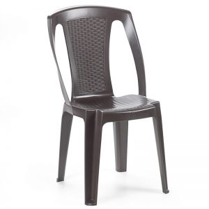 PRC120MA - Καρέκλα Procida από πολυπροπυλένιο σε χρώμα καφέ 46x53x86εκ.