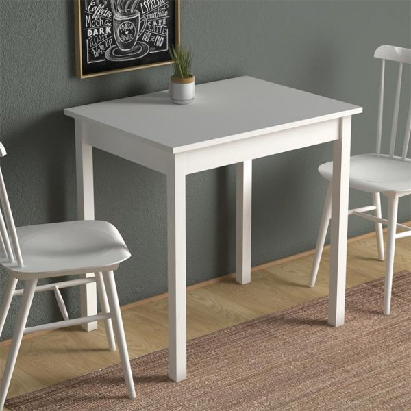 1 - Τραπέζι Mini Megapap μεταλλικό - μελαμίνης χρώμα λευκό 59x78x75εκ.