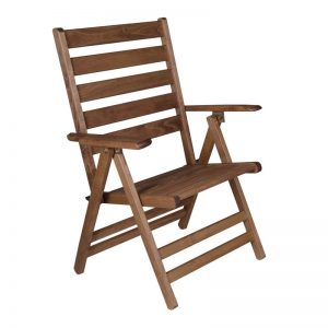 GP013-0005 - Καρέκλα πτυσσόμενη Klara Megapap από ξύλο οξιάς σε χρώμα καρυδί εμποτισμού 63x60x100εκ.