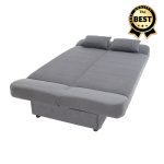 1 - Kαναπές - κρεβάτι Tiko PLUS Megapap τριθέσιος με αποθηκευτικό χώρο και ύφασμα σε γκρι 200x90x96εκ.