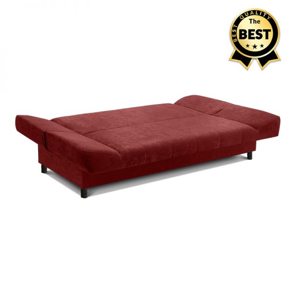 8 - Kαναπές - κρεβάτι Tiko Plus Megapap τριθέσιος με αποθηκευτικό χώρο και ύφασμα χρώμα βουργουνδί 200x90x96εκ.