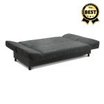 9 - Kαναπές - κρεβάτι Tiko Plus Megapap τριθέσιος με αποθηκευτικό χώρο και ύφασμα σε σκούρο γκρι 200x90x96εκ.