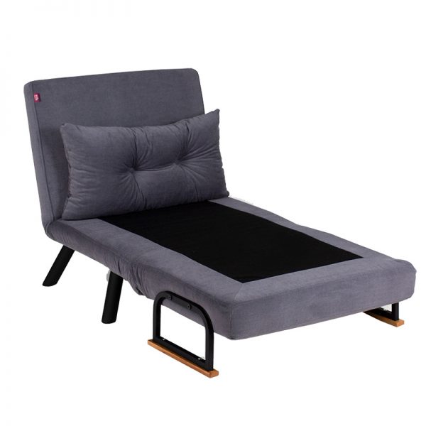 Πολυθρόνα-κρεβάτι PWF-0545 pakoworld ύφασμα ανθρακί-μαύρο 60x78x78εκ