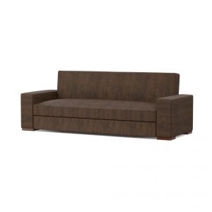 Καναπές Κρεβάτι Chios Τριθέσιος Καφέ 218x81x80cm