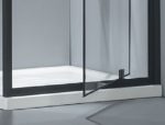 Devon Flow Pivot Black Matt Clean Glass - Ανοιγομενη Καμπίνα Από Τοίχο Σε Τοίχο