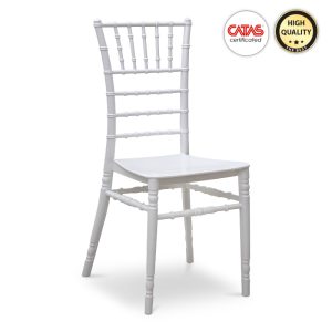 GP015-0034 - Καρέκλα catering Tiffany Megapap πολυπροπυλενίου χρώμα λευκό 40x40