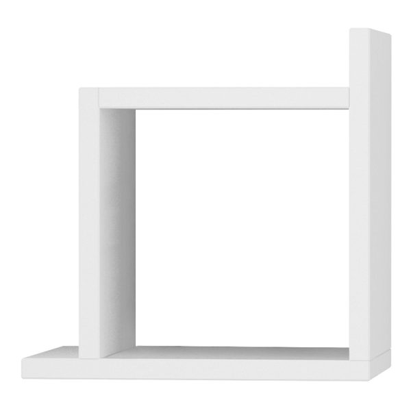 4 - Ραφιέρα τοίχου μελαμίνης Jocasta Megapap χρώμα λευκό 30x22x30εκ.