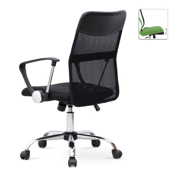 1 - Καρέκλα γραφείου Franco Megapap με ύφασμα Mesh χρώμα μαύρο 59x57x95/105εκ.