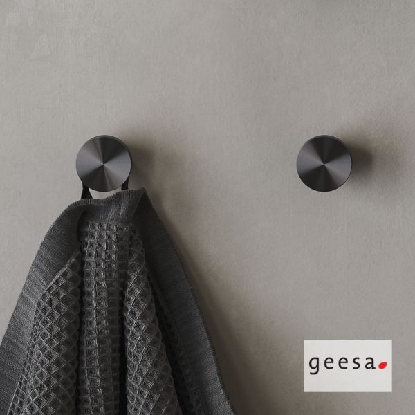 Geesa Nemox 7213 Black Brushed - Αγκιστρο μπάνιου YouBath.gr