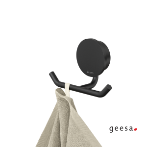 Geesa Opal 7215 Black Matt - Αγκιστρο μπάνιου YouBath.gr 300-7215-400