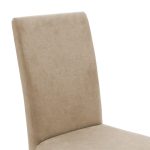 Καρέκλα Ditta pakoworld ύφασμα εκρού-πόδι μασίφ ξύλο μαύρο