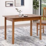 1 - Τραπέζι Bergen Megapap μασίφ ξύλο-MDF επεκτεινόμενο χρώμα καρυδί 120/150x68x77εκ.