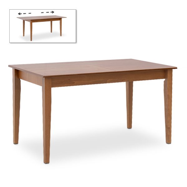 1(X4) - Σετ τραπεζαρίας Adare-Francis Megapap 5 τμχ μασίφ ξύλο-MDF με επεκτεινόμενο τραπέζι 140/180x78x77εκ.