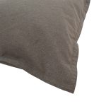 Πουφ μαξιλάρι Simpan pakoworld ύφασμα γκρι-καφέ
