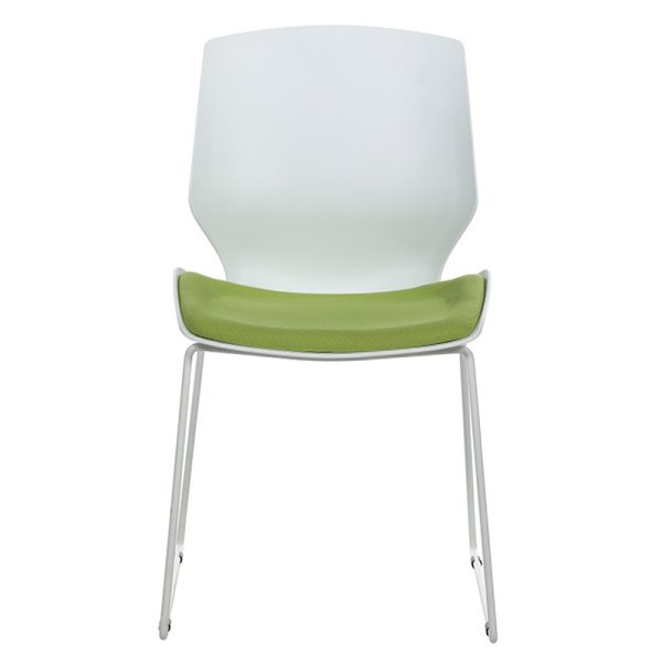Καρέκλα γραφείου επισκέπτη Genuine pakoworld PP λευκό-πράσινο