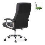 1 - Καρέκλα γραφείου διευθυντική Vision Megapap από τεχνόδερμα χρώμα μαύρο 63x70x112/120εκ.