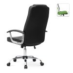 1 - Καρέκλα γραφείου διευθυντική Arial Megapap από τεχνόδερμα χρώμα μαύρο 62x63x112/122εκ.