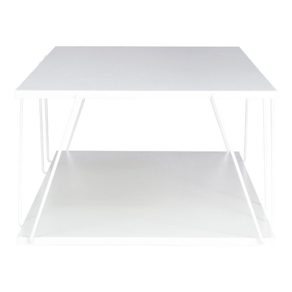 Τραπέζι σαλονιού Tars pakoworld γκρι-λευκό 120x50x30εκ