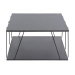 Τραπέζι σαλονιού Tars pakoworld ανθρακί-μαύρο 90x60x30