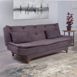 1 - Καναπές - κρεβάτι Lucas Megapap τριθέσιος υφασμάτινος χρώμα ανθρακί 190x85x85εκ.