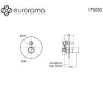 Eurorama Res Pro 175030 Black Matt - Μικτης εντοιχισμου 2 εξοδων Youbath.gr