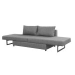 Πολυμορφικός καναπές-κρεβάτι Defry pakoworld γκρι ύφασμα 230x165x72εκ