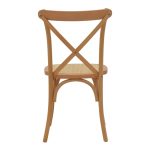 Καρέκλα Dylon pakoworld καρυδί ξύλο οξιάς-έδρα φυσικό rattan 48x52x89εκ
