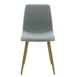 Καρέκλα Noor pakoworld μπλε ύφασμα-πόδι φυσικό μέταλλο 44x55x86εκ