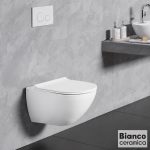 Κρεμαστη λεκανη Bianco Ceramica Remo Rimless RM11500SC-301