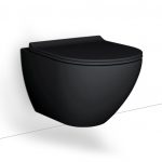 Κρεμαστη λεκανη Bianco Ceramica Remo Rimless Black RM11500SC-401