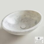 Επιτραπεζιος μαρμαρινος νιπτηρας Fossil Mica Marble DR55 Carrara Nuovo
