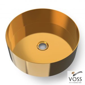 Επιτραπεζιος μεταλλικος νιπτηρας Voss Luna Gold Brushed PVD
