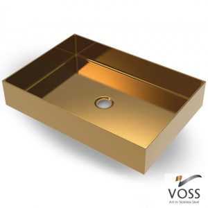 Επιτραπεζιος μεταλλικος νιπτηρας Voss Aldo Gold Brushed PVD
