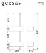 Geesa 8902 White - Κρεμαστη Μπουκαλοθηκη Σπογγοθηκη Καμπινας
