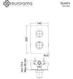 Eurorama Quadra 750033NQSL - Θερμοστατικος Μικτης Εντοιχισμου
