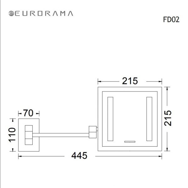 Eurorama Hotelia FD02 Μεγεθυντικος Καθρεπτης Led sx