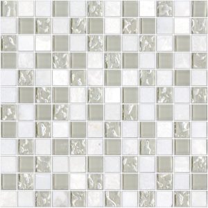 Keros Mosaico Glass Bianco Ψηφίδα Μπάνιου