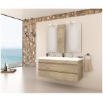 Luxus 120 Wood Έπιπλο μπάνιου κρεμαστό
